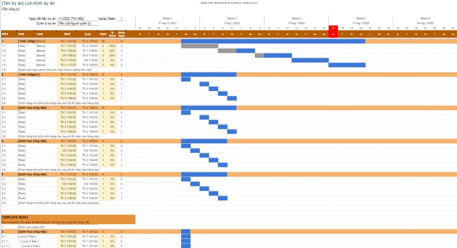quản lý công việc hằng ngày bằng excel
