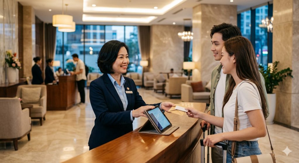 Nhân viên lễ tân trong việc làm khách sạn Đà Nẵng